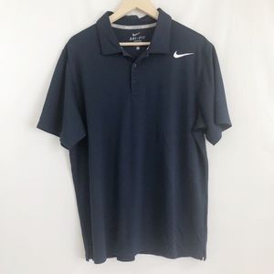 Nike Tennis Dry-Fit Blue Short Sleeve Polo
